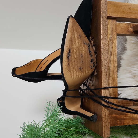 Gino Rossi black 4 inch stilleto wrap heels size EU 39 - Picture 3 of 9